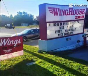 Bike night at WingHouse